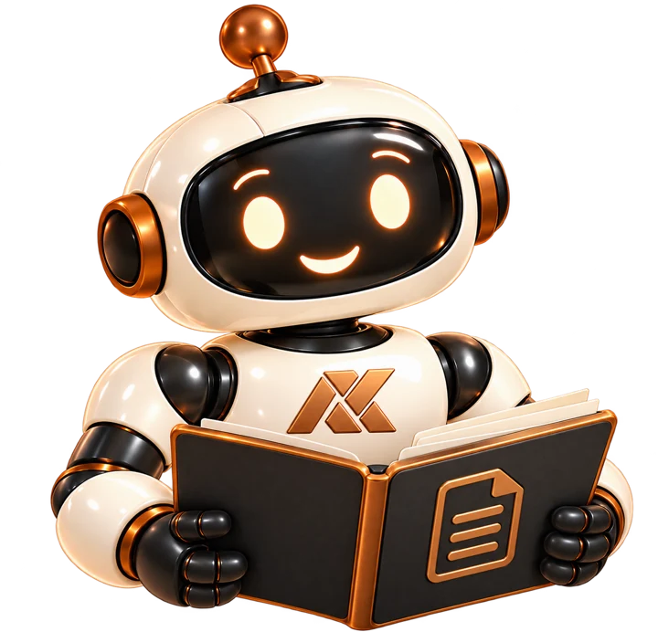 Atlas, the Andy Kemp Consulting robot, reading a document